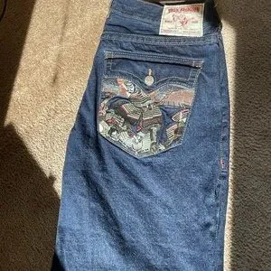 True Religion Jeans with Samurai embroider back Size Worn